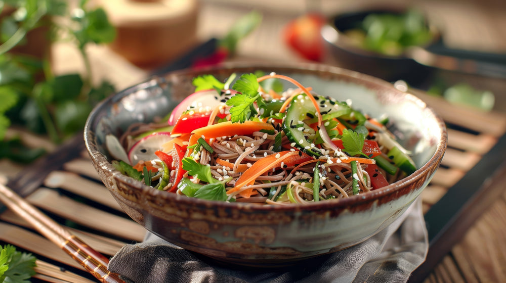 Soba Noodle Salad with Japanese Ginger Dressing